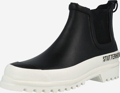 Stutterheim Gummistiefel 'Rainwalker' in schwarz / weiß, Produktansicht