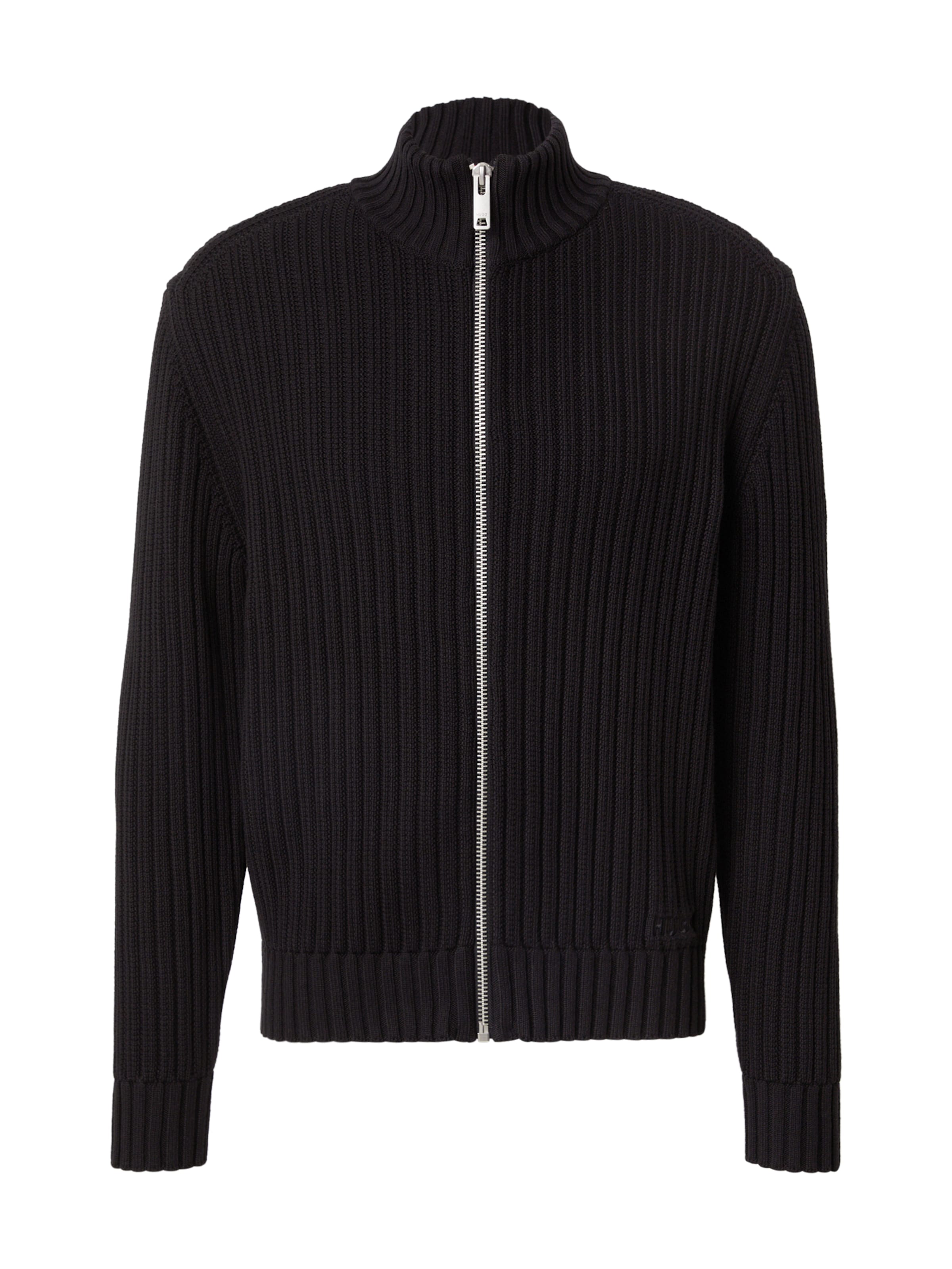 HUGO Strickjacke 'Sriton' in Schwarz: Vorderseite