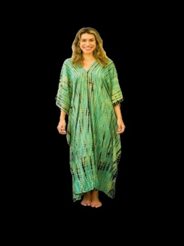 PfauGermany Summer Dress 'Kaftan' in Green: front