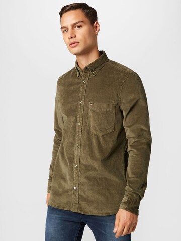 Coupe regular Chemise TOMMY HILFIGER en vert : devant