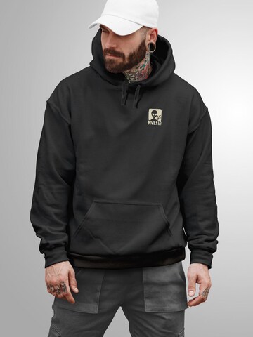 Neverless Sweatshirt 'Ufo Waschbär' in Black