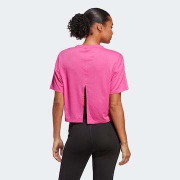 ADIDAS PERFORMANCE - Camiseta funcional 'Icons 3 Bar' en rosa