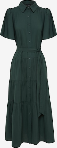 Robe-chemise Willa en vert : devant