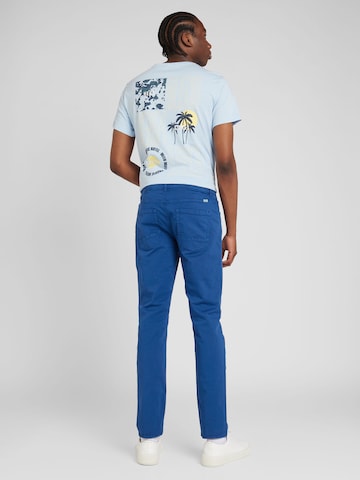 BLEND Slimfit Kalhoty – modrá