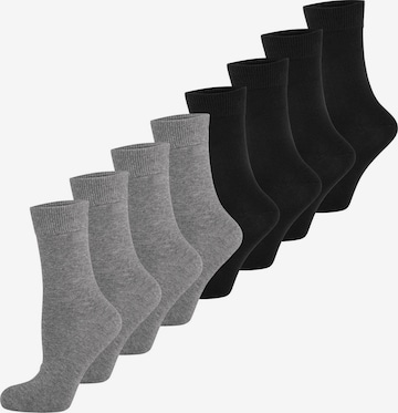 Nur Die - Meias ' Classic Komfortbund ' em cinzento: frente