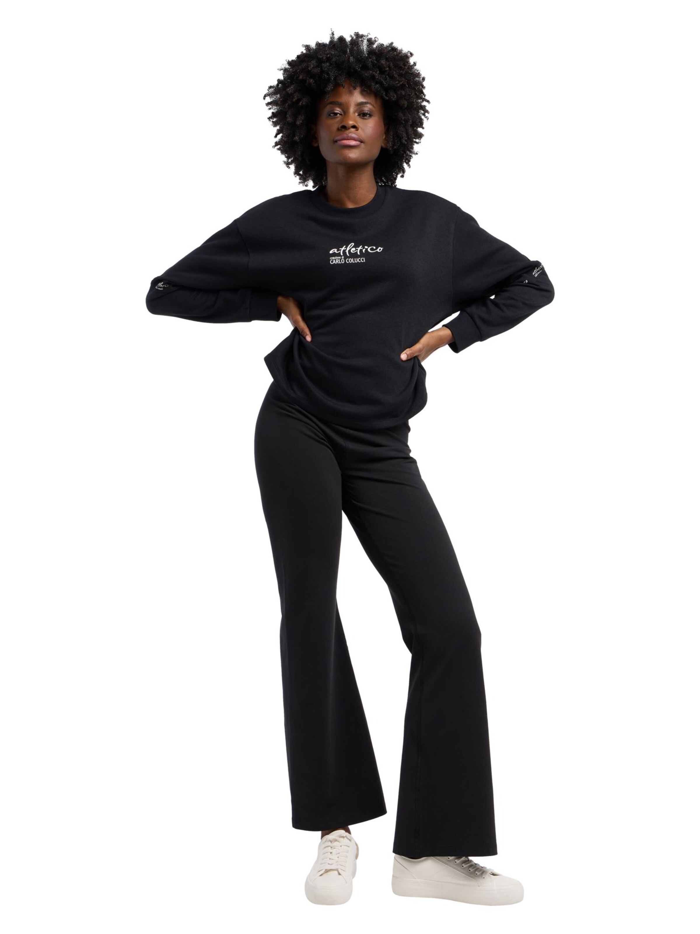 Carlo Colucci Pullover 'Dros' in Schwarz