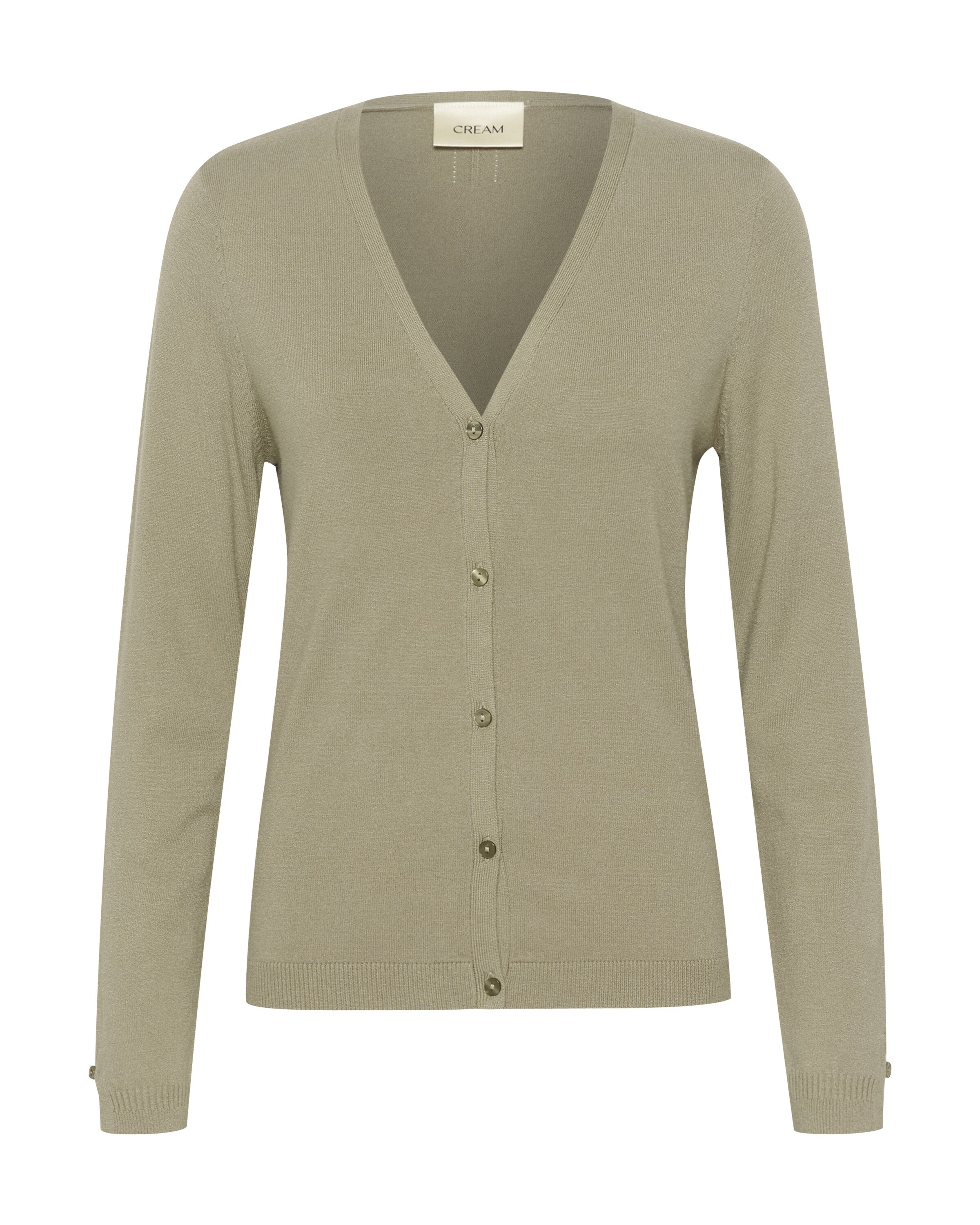 Cream Вязаная кофта 'Dela' в Зеленый: спереди