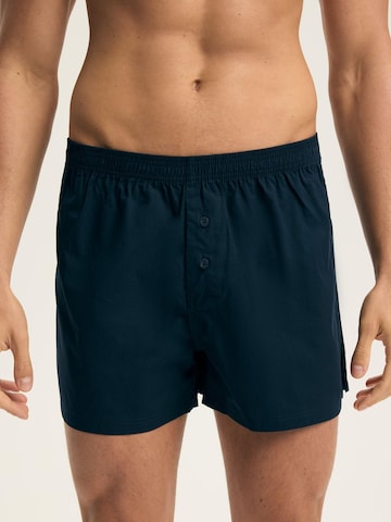 ESOTIQ Boxershorts 'Weiche Boxershorts Doppelpack aus Baumwolle Atmungsaktiv locker Alias' in Blauw