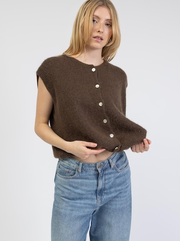 BROKE + SCHÖN Strickjacke 'Lockere Strickweste'‌‌‌‌‌‌‌‌‌‌ in Braun