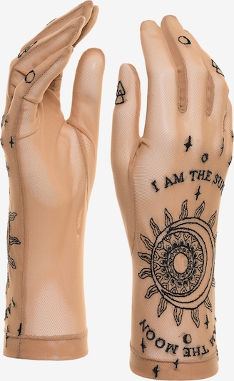 BRIKOLY Handschuhe in beige / schwarz, Produktansicht