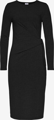 LASCANA Knitted dress in Black: front