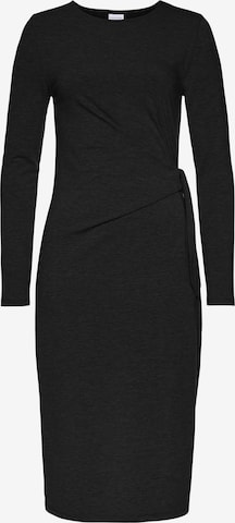 LASCANA Knitted dress in Black: front
