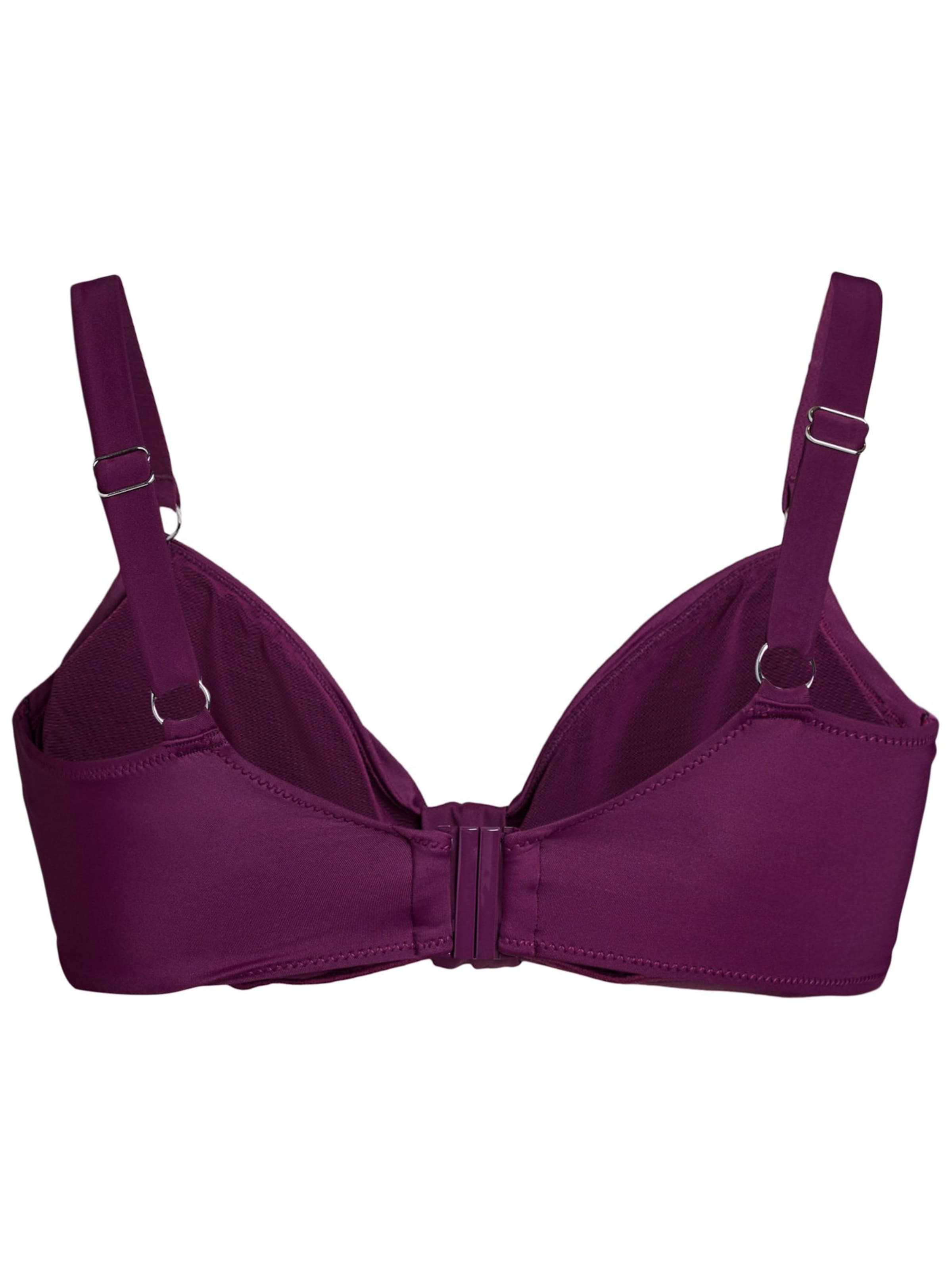 Swim by Zizzi T-Shirt Bikinitop 'Serena' in Lila