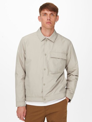 Only & Sons Between-Season Jacket in Grey