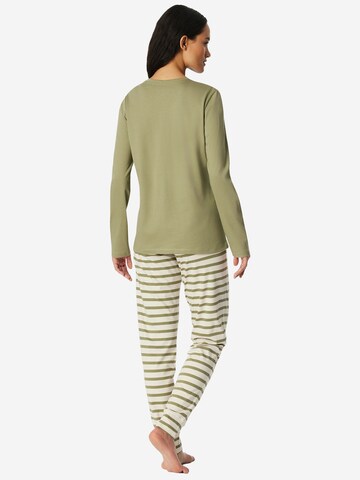 SCHIESSER Pajama ' Casual Essentials ' in Green