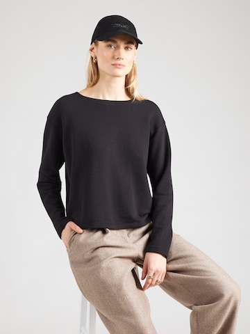 Bluză de molton de la s.Oliver pe negru: față