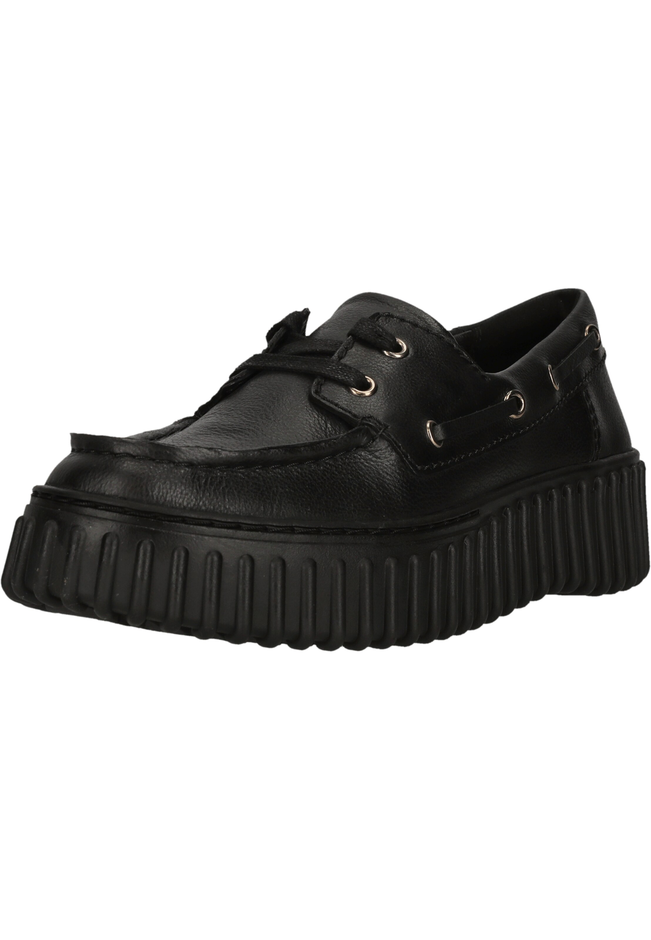 CLARKS Mokassin 'Torhill Boat' in Schwarz: Vorderseite