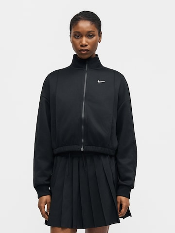 Nike Sportswear Кофта на молнии в Черный: спереди