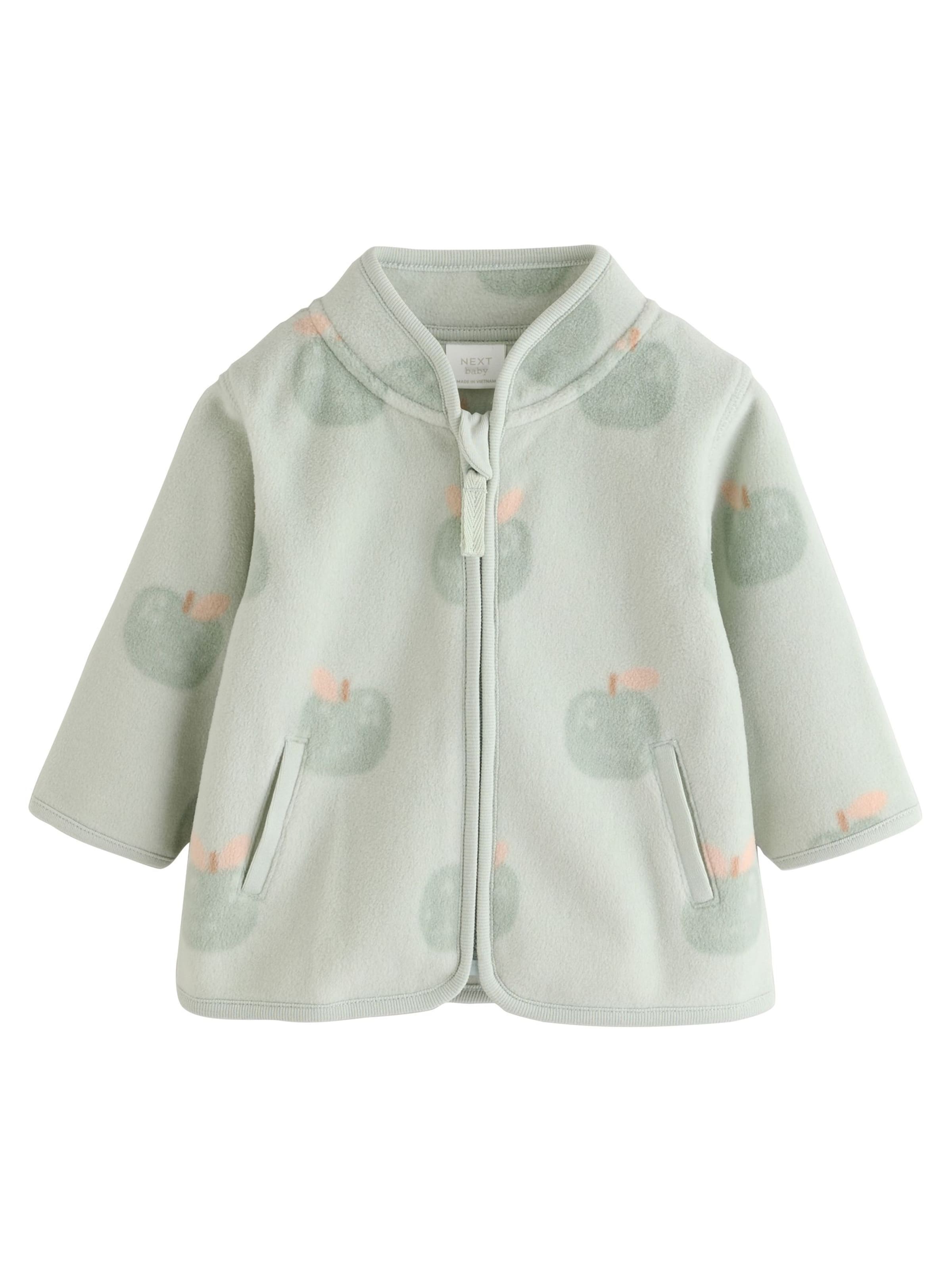 Next Fleecejakke i grøn: forside