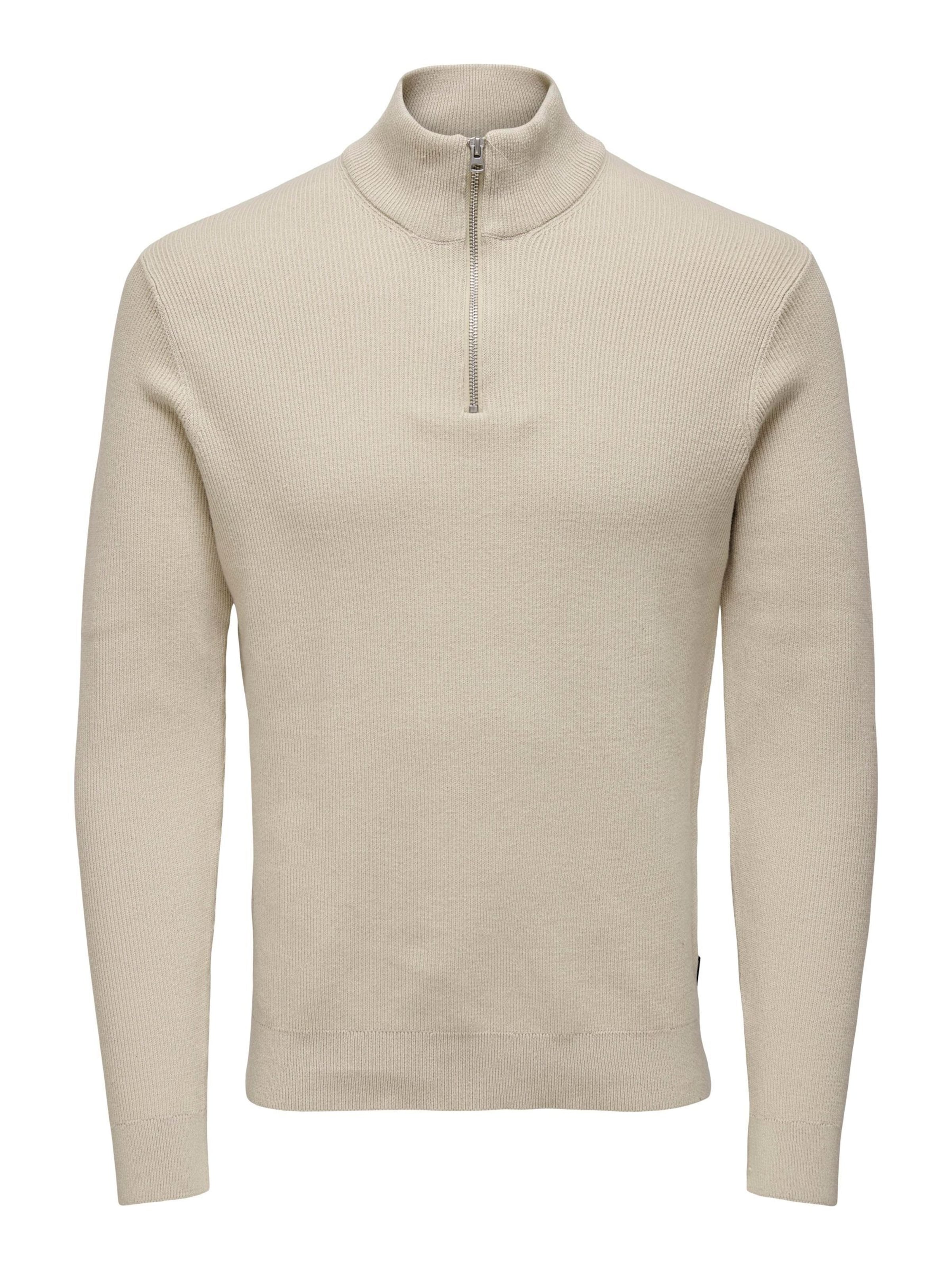 Only & Sons Pullover 'ONSPhil' in stone, Produktansicht