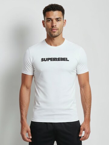 Maglietta 'KEANU' di SUPERREBEL® GEAR in bianco: frontale