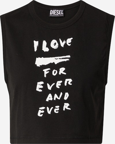 DIESEL Top 'T-WELL-B1' in Black / White, Item view