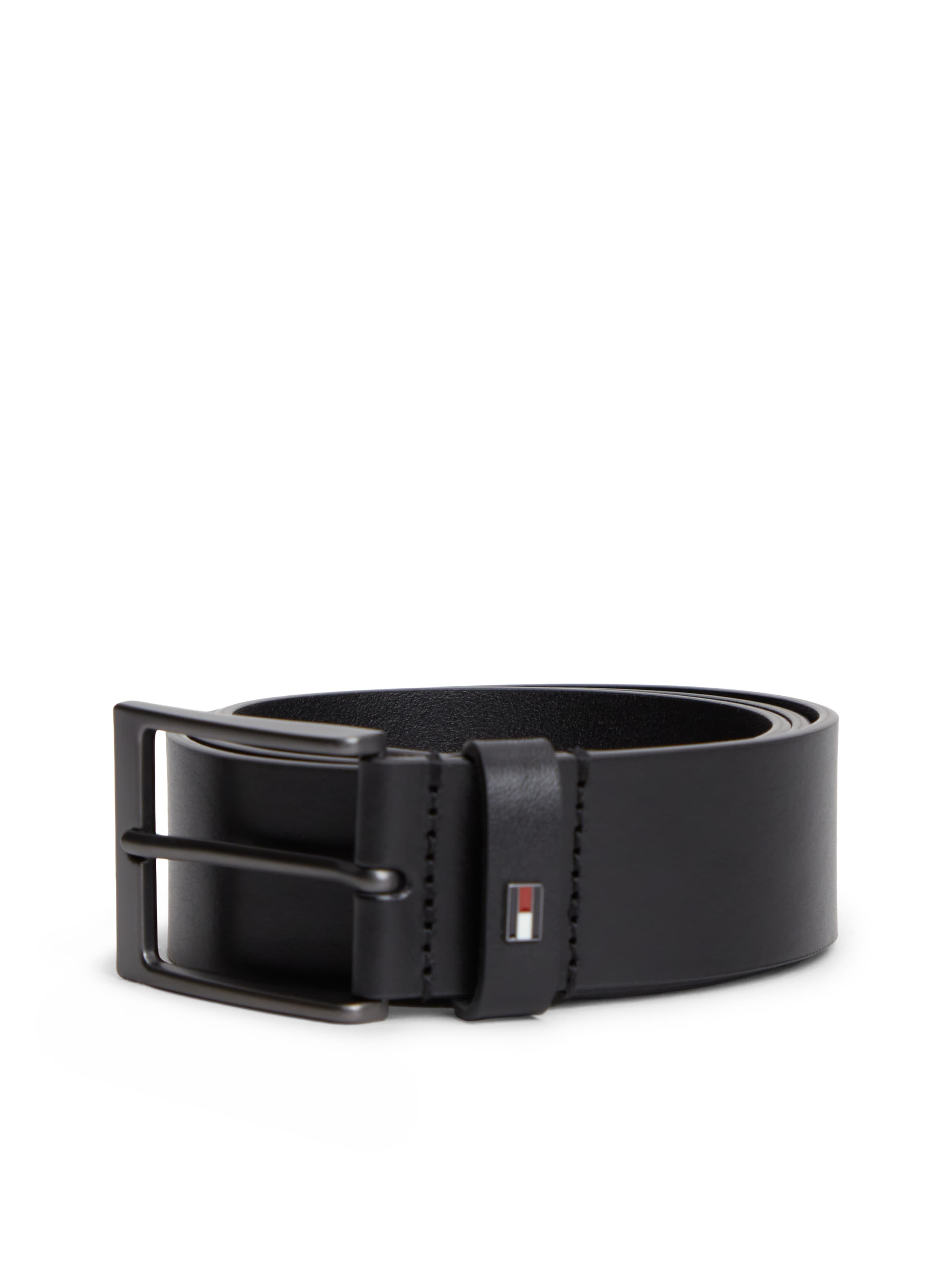 TOMMY HILFIGER Belt 'Layton 4.0' in Black: front