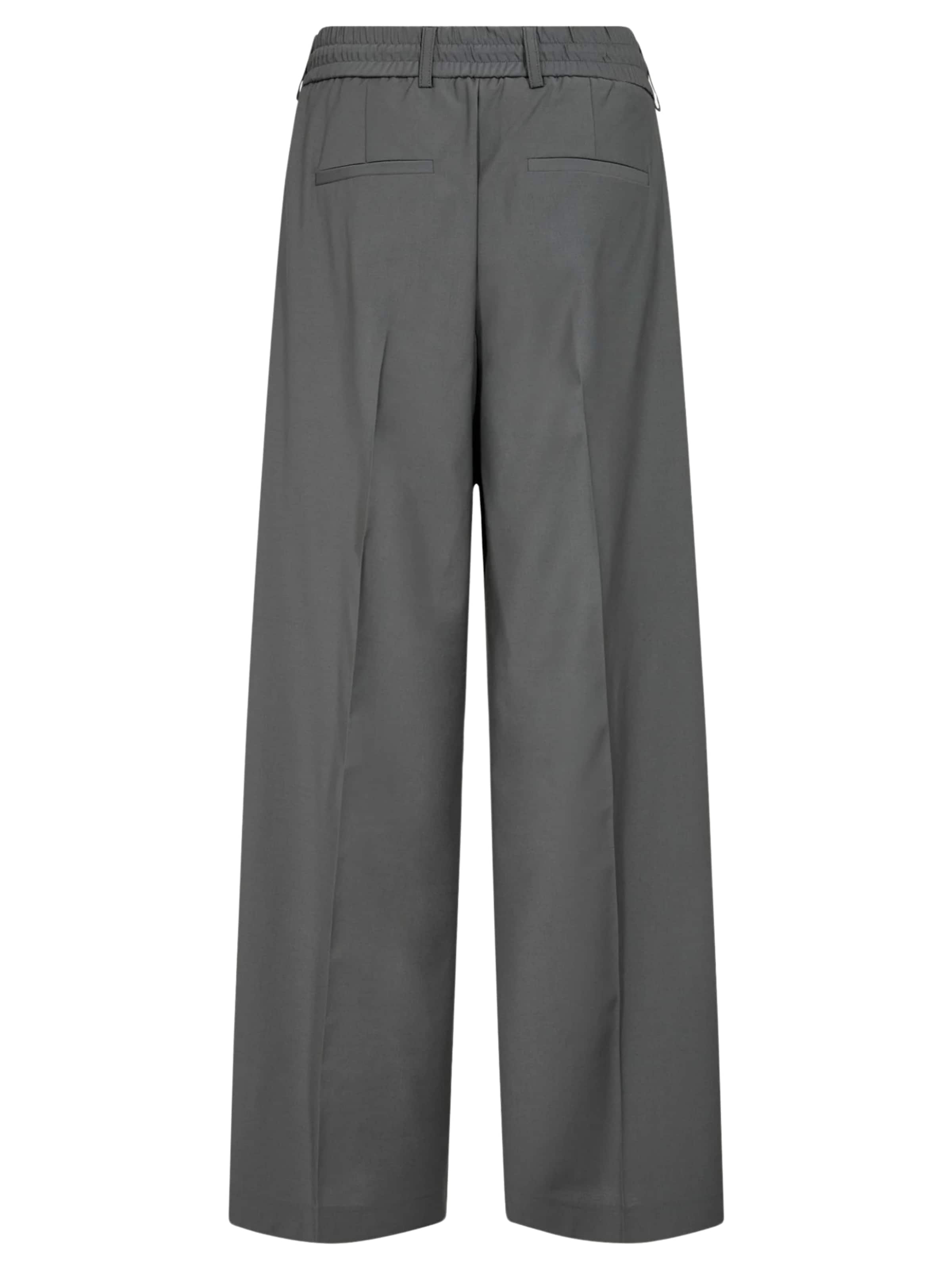 Levete Room Wide Leg Bukser med fals 'Irmelin' i sort