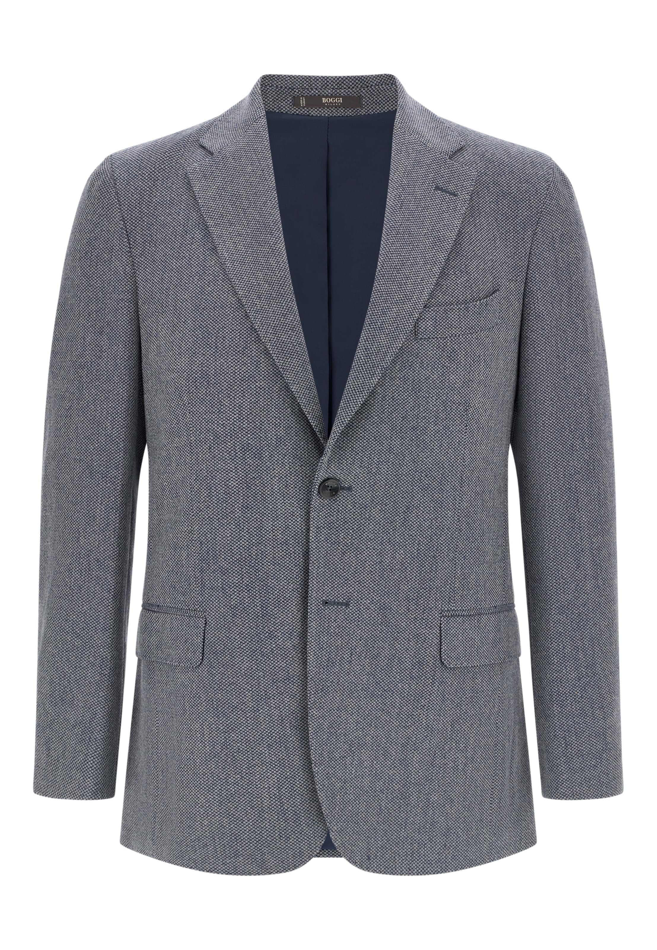 Boggi Milano Regular fit Business-colbert in Blauw: voorkant
