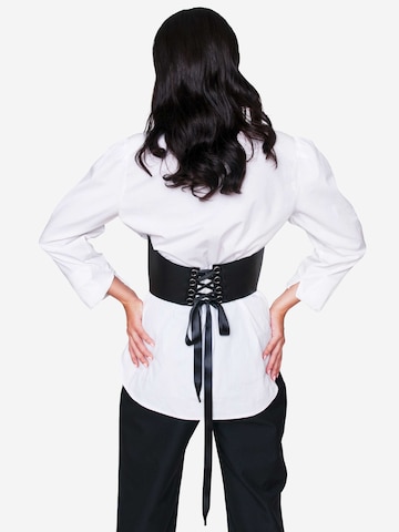 Haute Cuir Riem 'Structured Underbust Corset Belt' in Zwart