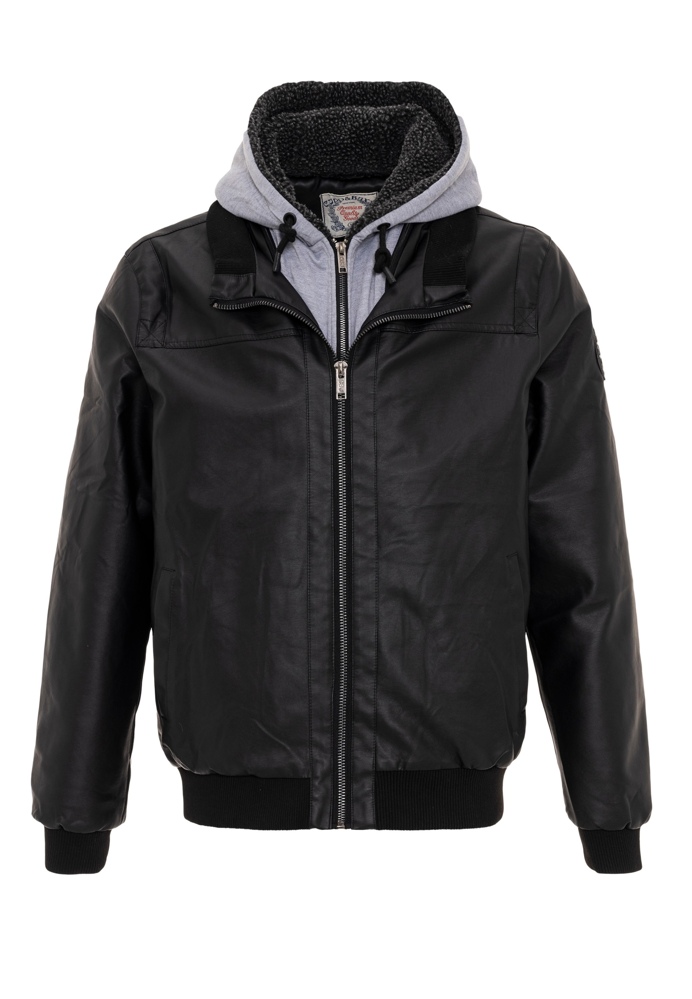 CIPO & BAXX Tussenjas in Zwart: voorkant