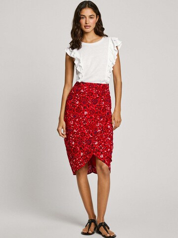 Gonna 'Clau' di Pepe Jeans in rosso