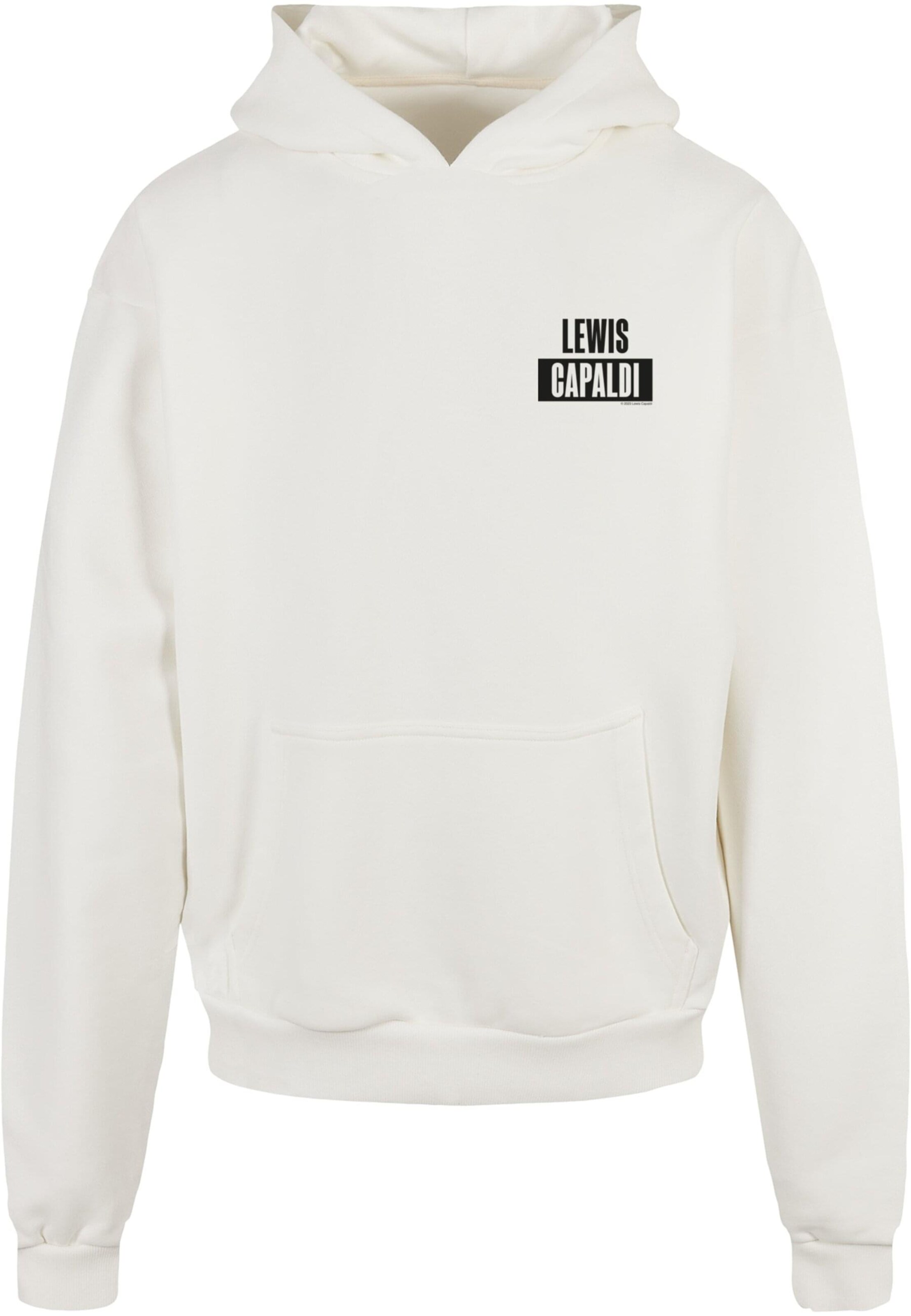 Merchcode Sweatshirt 'Lewis Capaldi - PP' in Weiß: Vorderseite