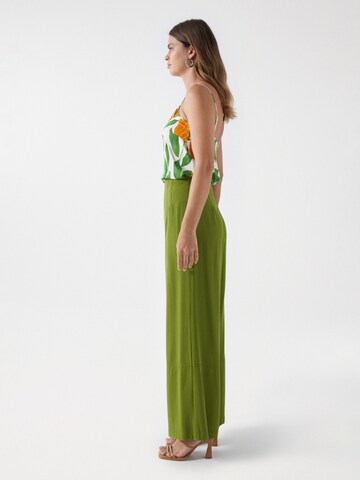 Salsa Jeans Wide Leg Hose in Grün