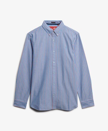 Superdry & Co Slim fit Button Up Shirt 'Oxford' in Blue