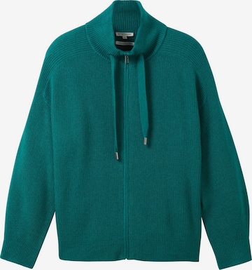 TOM TAILOR Knit Cardigan in Green: front