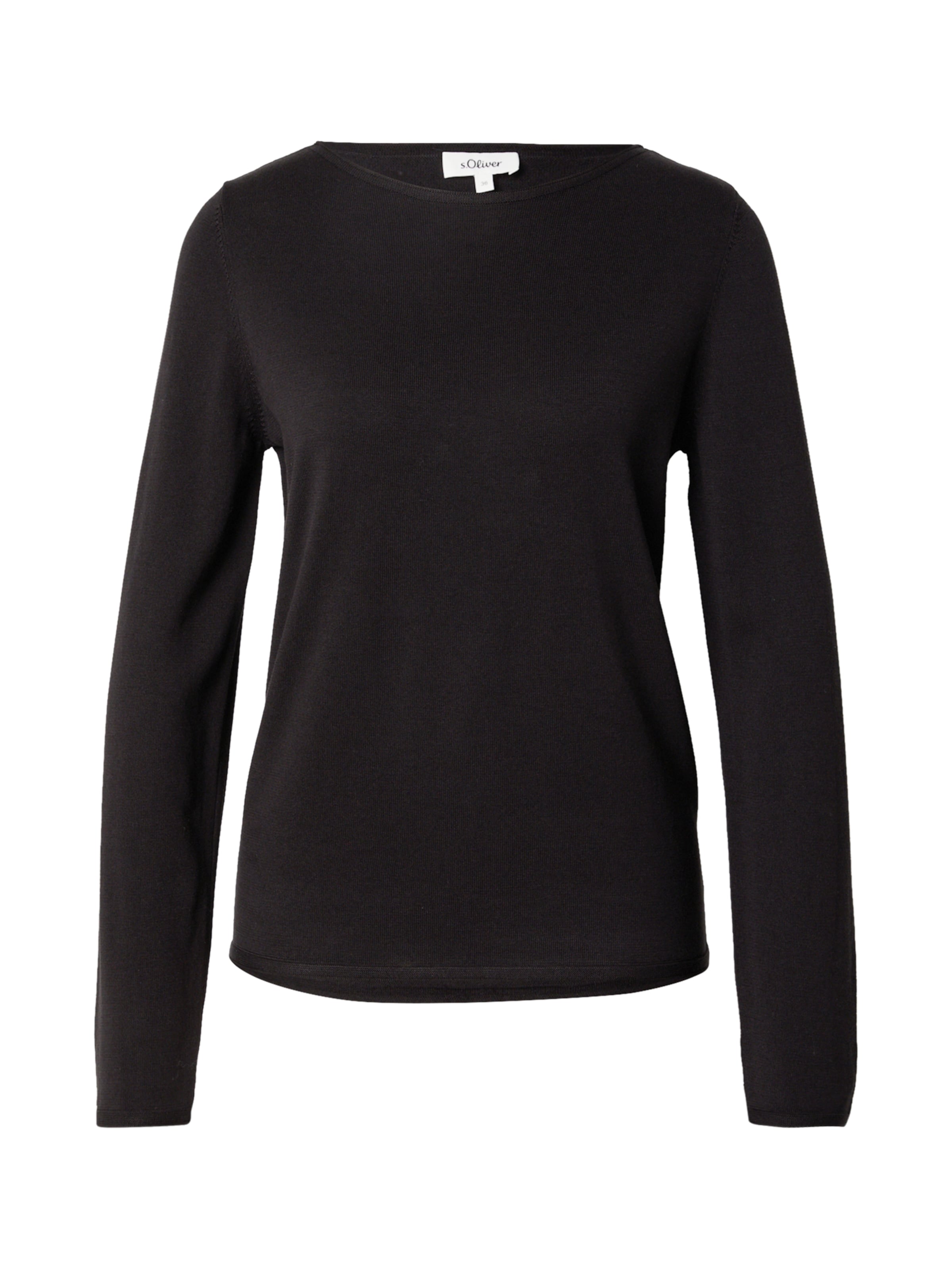 s.Oliver Pullover in Schwarz: Vorderseite