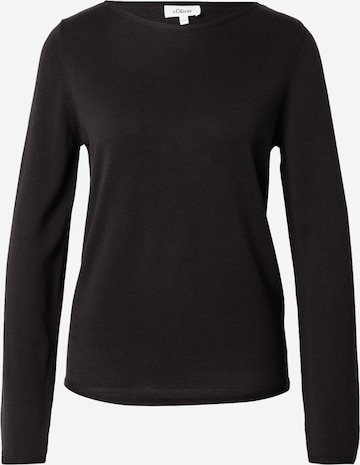 s.Oliver Pullover in Schwarz: Vorderseite