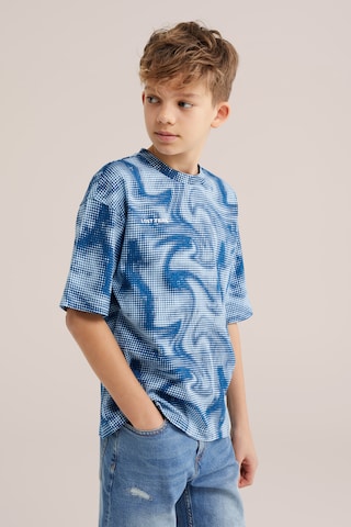 WE Fashion Тениска в синьо: отпред