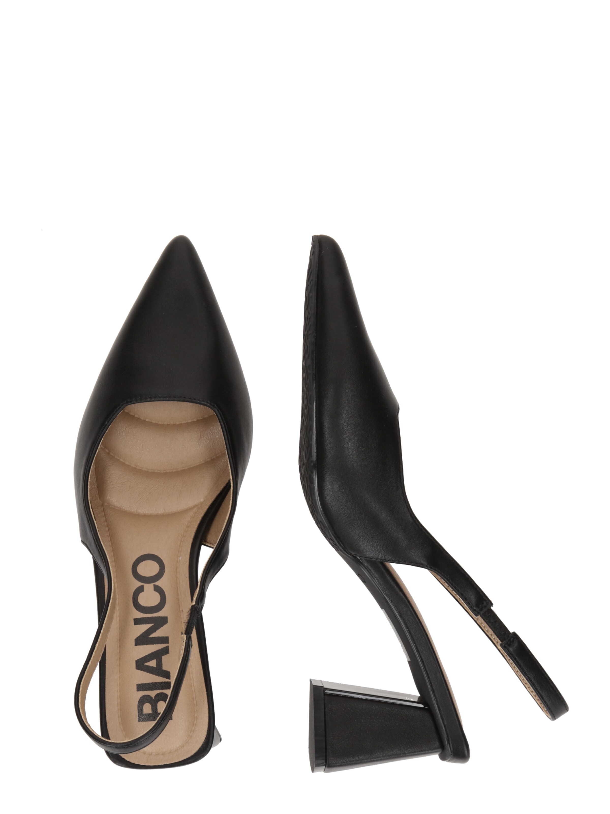 Bianco Lodičky s otvorenou pätou 'MARALYN' - Čierna