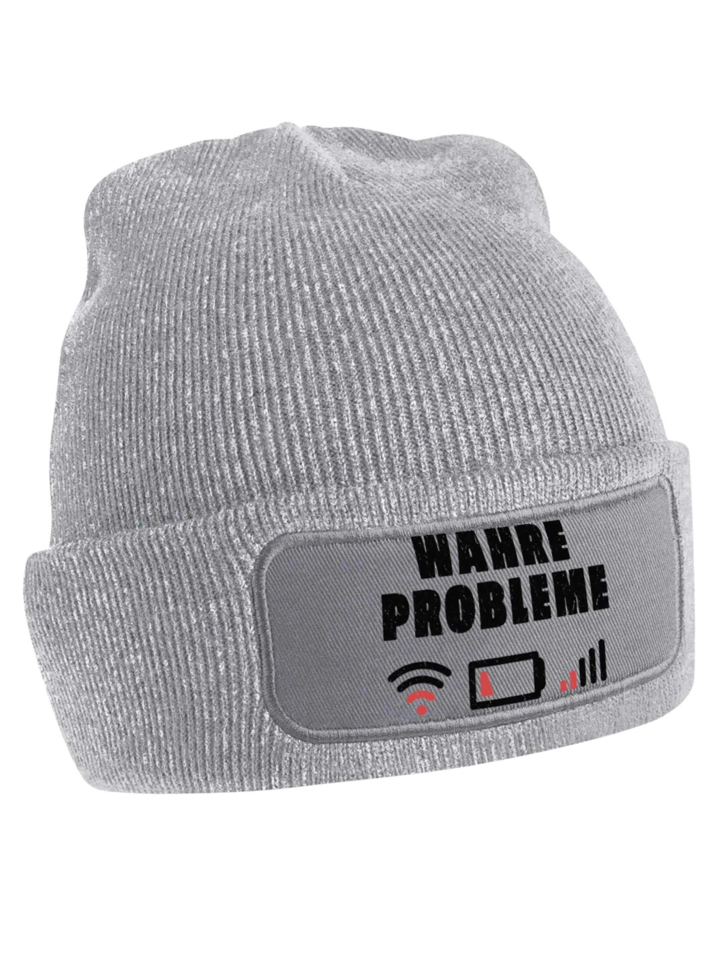 Youth Designz Beanie 'Wahre Probleme' in Grey