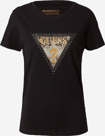 T-shirt GUESS en noir : devant