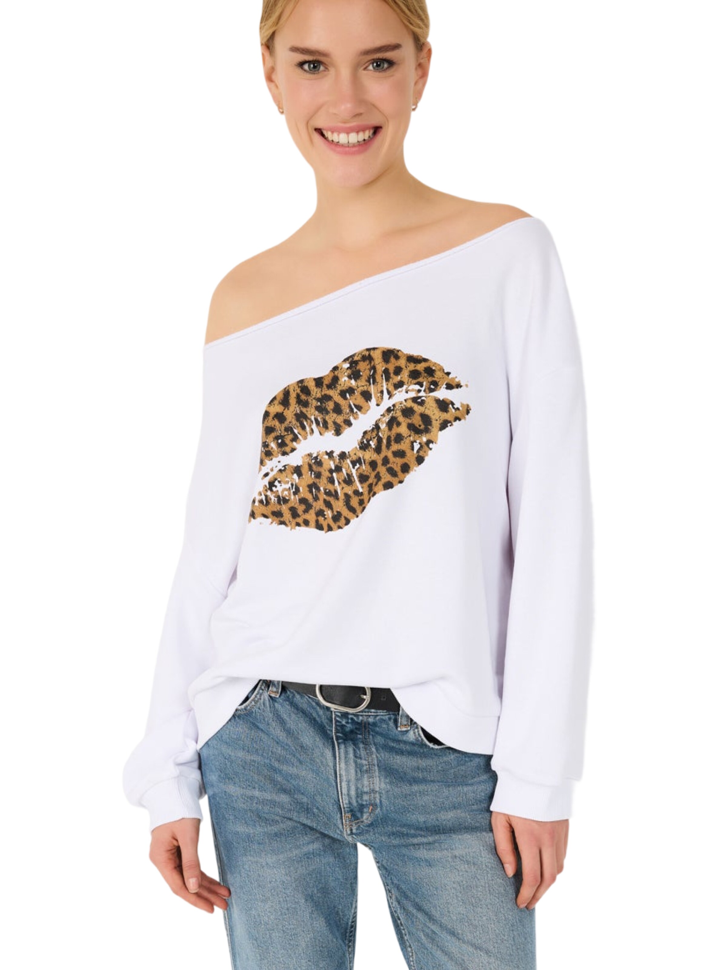 Sweat-shirt No Matter What en blanc : devant