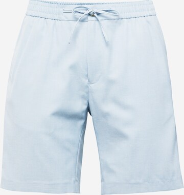 TOPMAN Regular Trousers in Blue: front