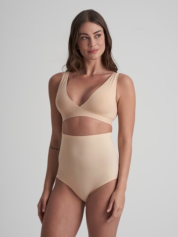 Slip scultant Bye Bra en beige : devant