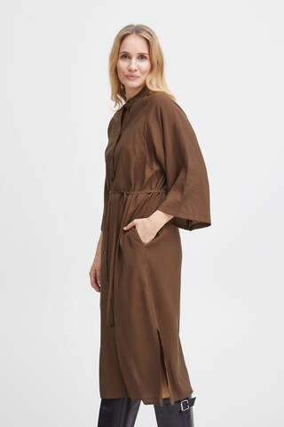 Fransa Shirt Dress in Brown: front