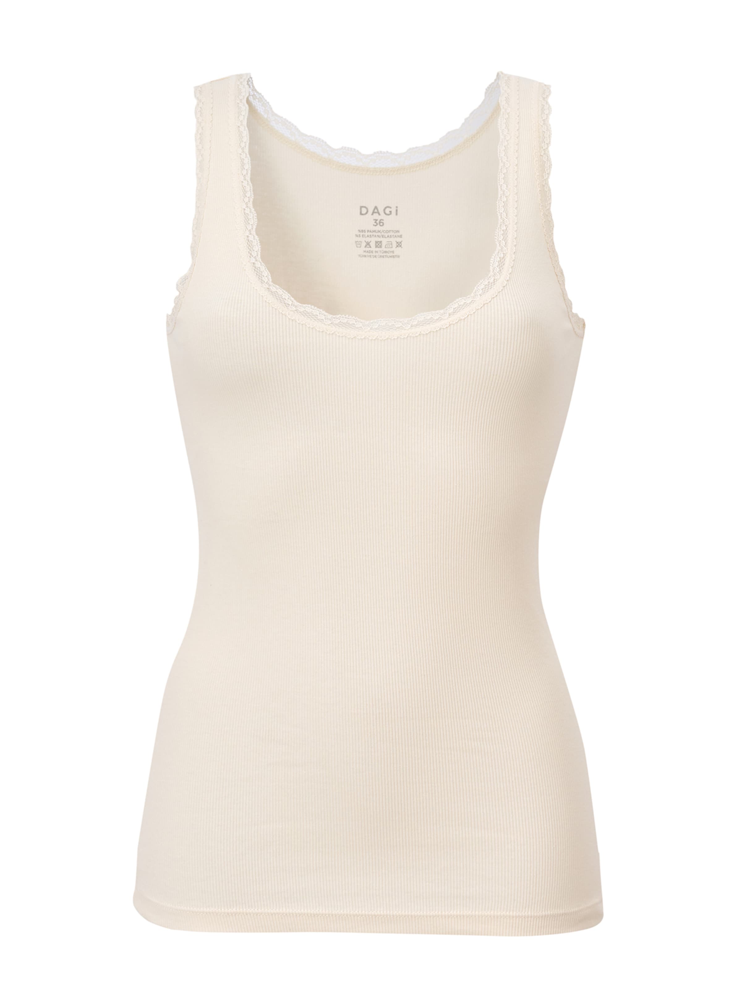 Maillot de corps Dagi en beige : devant