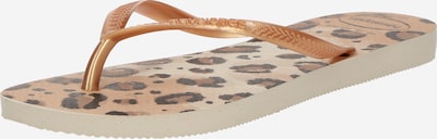 Šlepetės per pirštą iš HAVAIANAS, spalva – tamsi smėlio, Prekių apžvalga