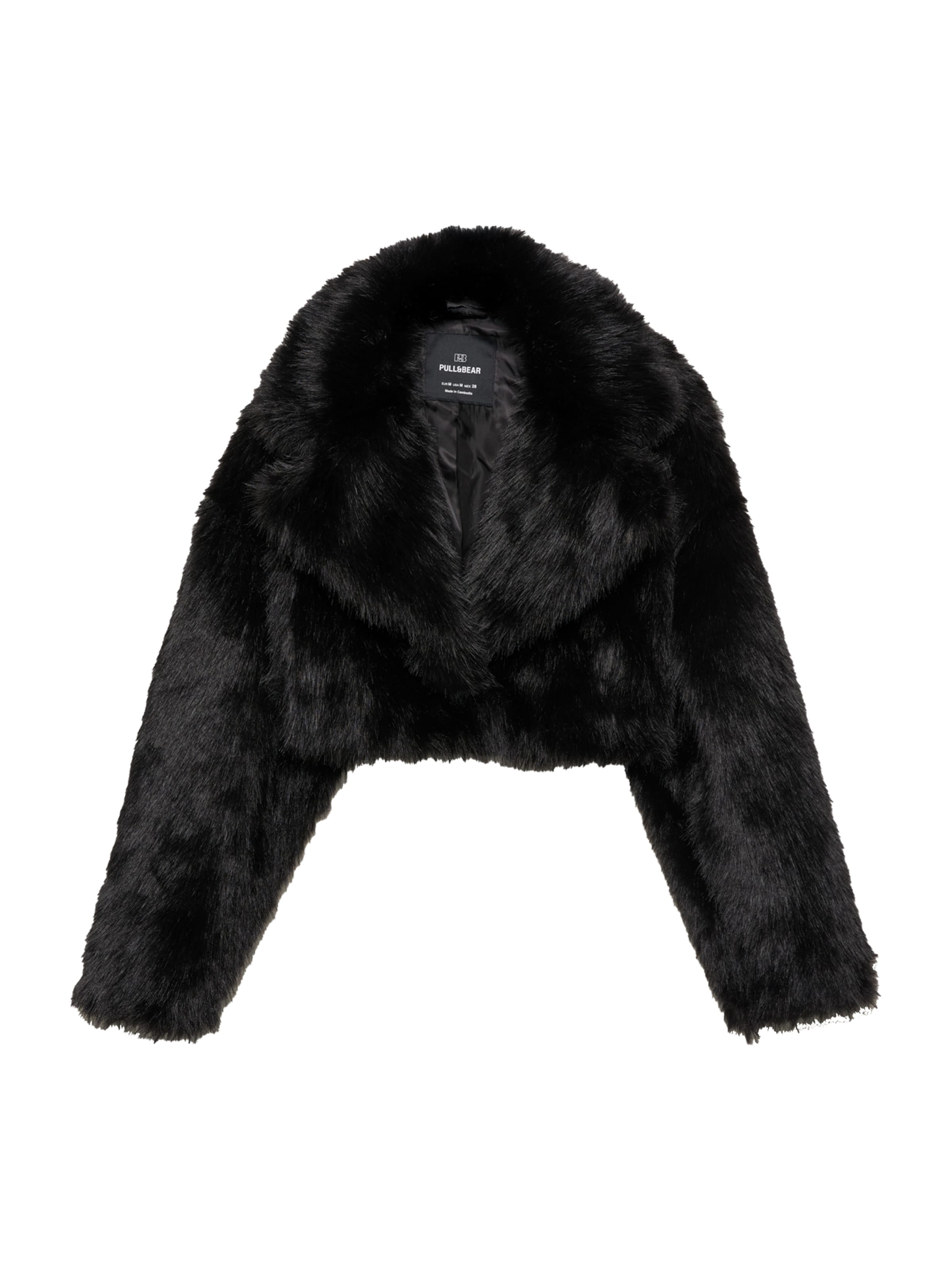 Pull&amp;Bear Tussenjas in Zwart: voorkant