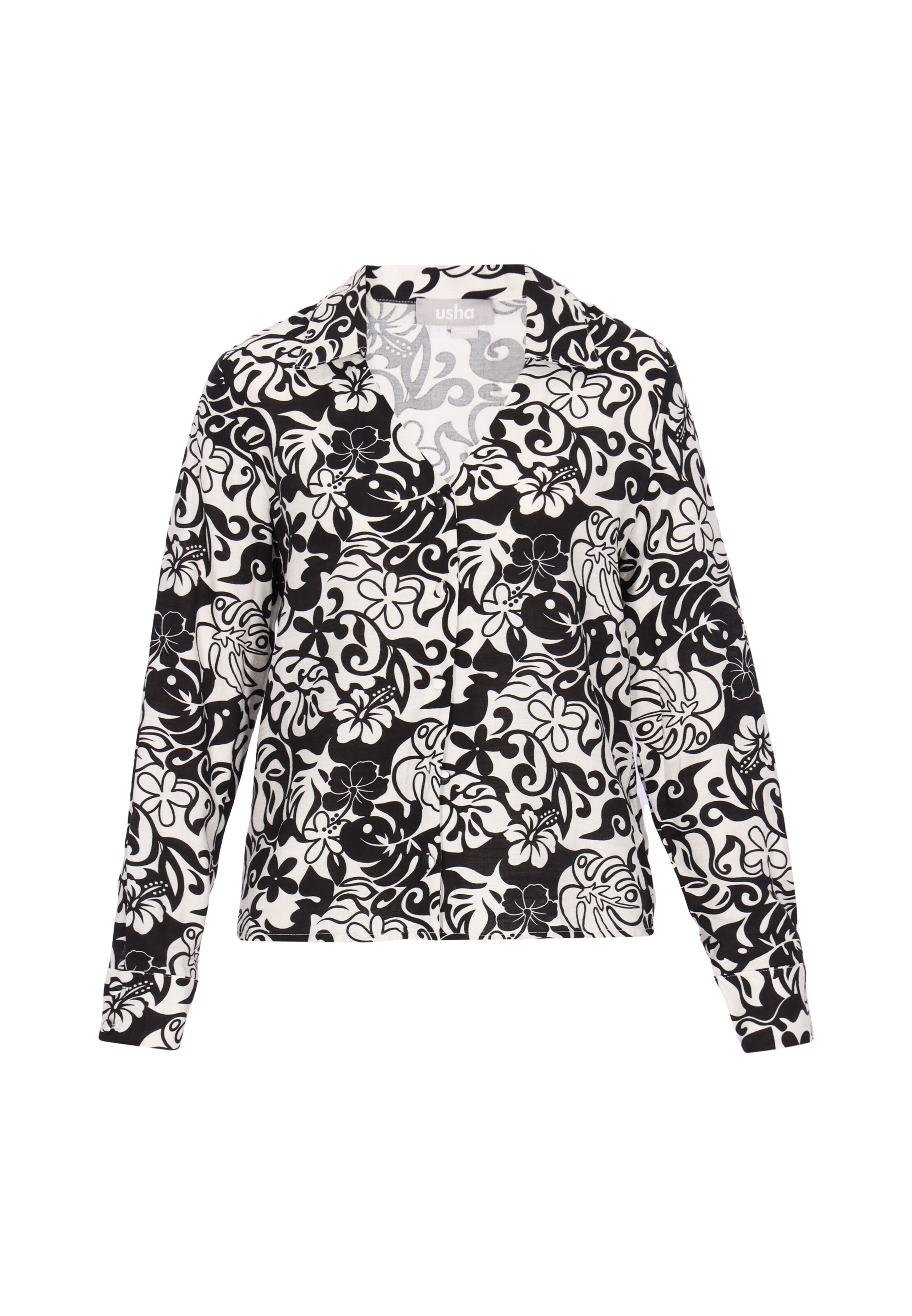 Chemisier Usha en noir : devant